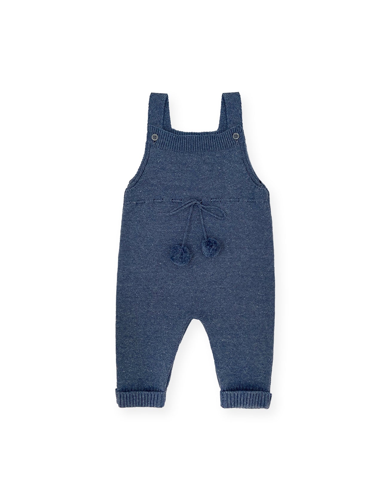 Jardineira Pompom Jeans