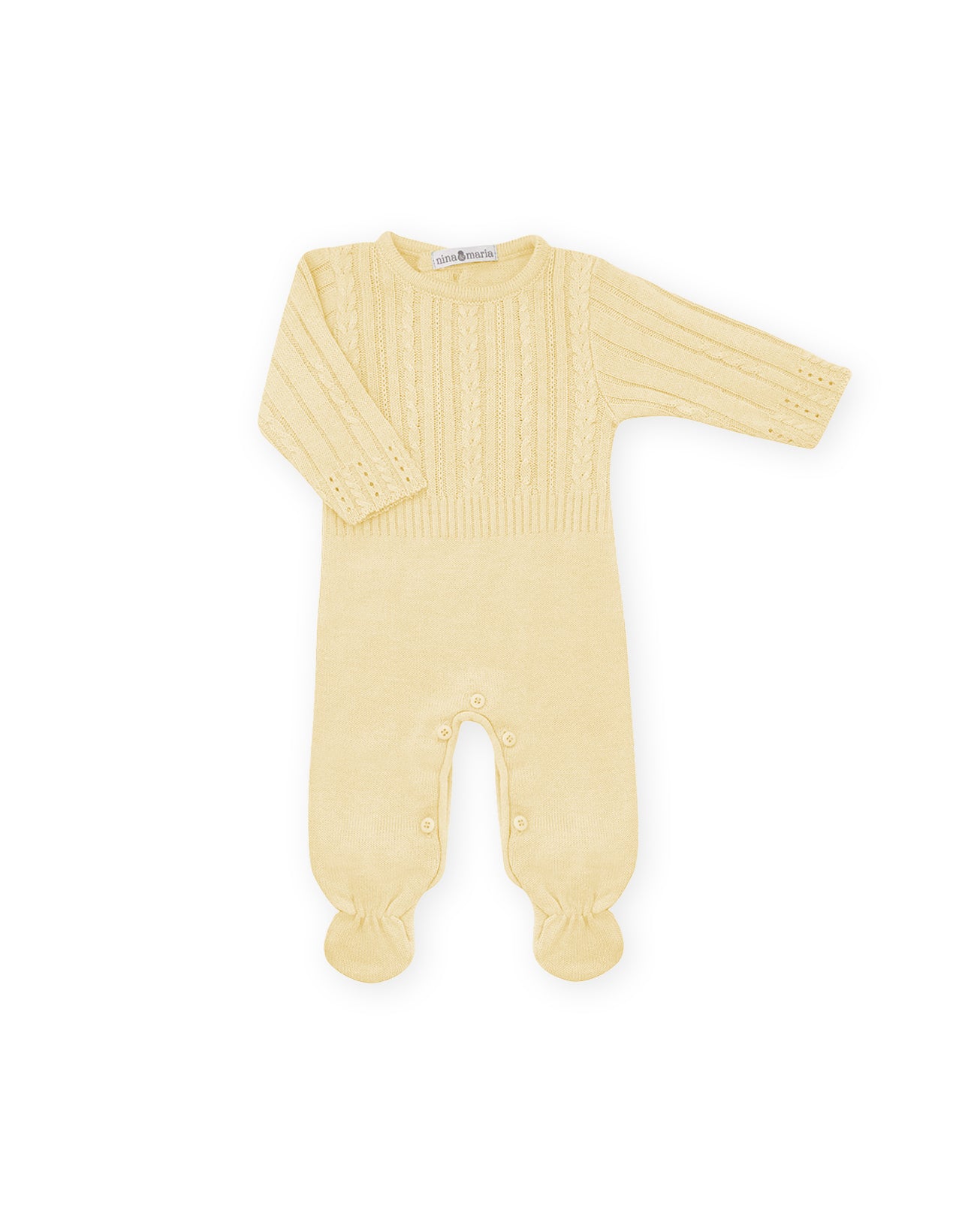 Macacão Braid Amarelo - Nina & Maria Baby Store