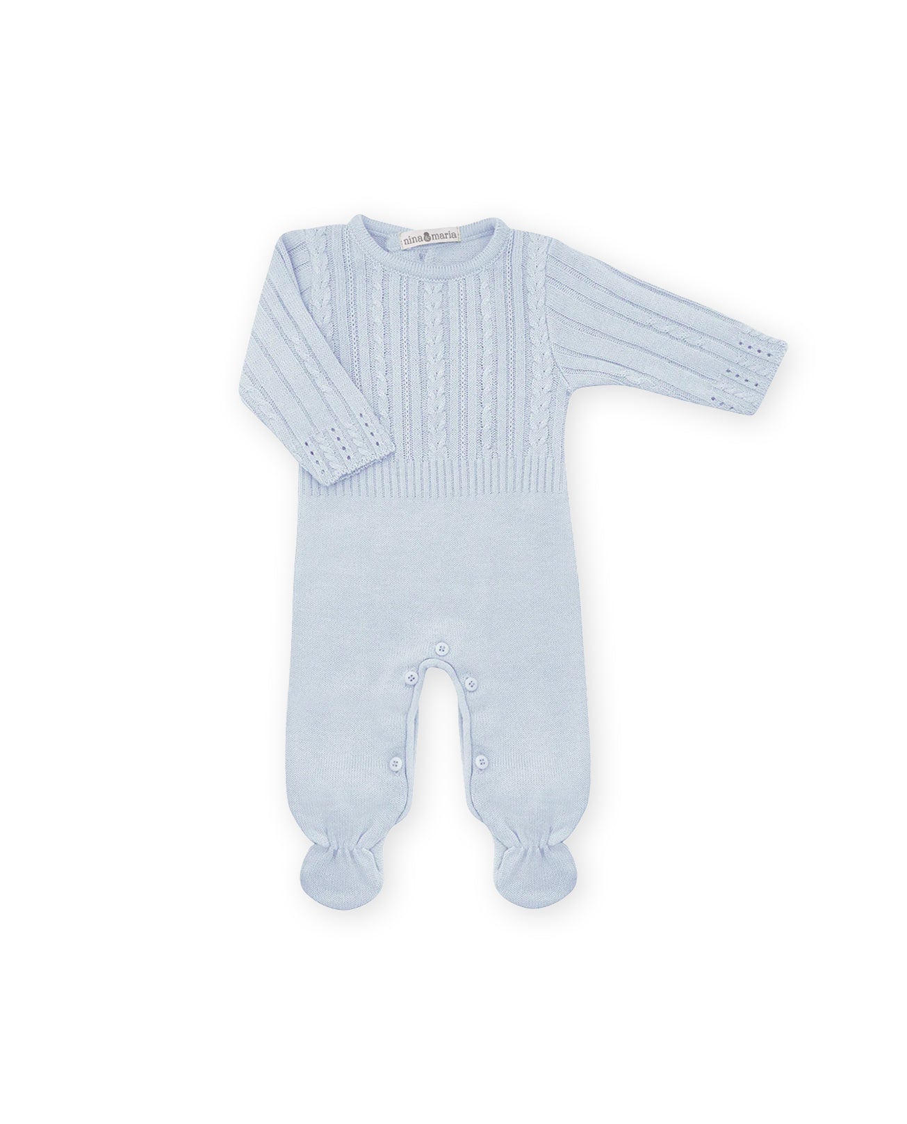 Macacão Braid Azul - Nina & Maria Baby Store