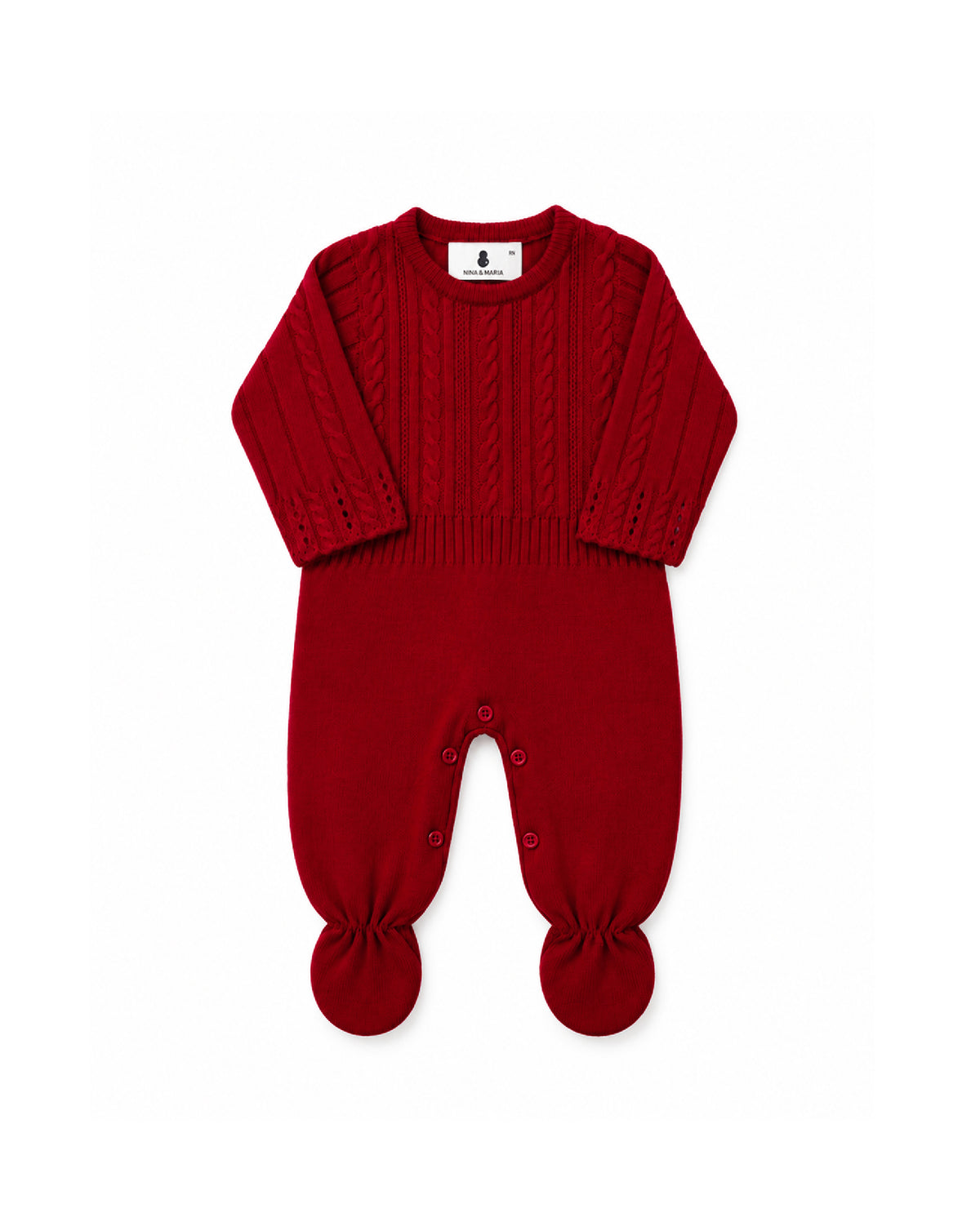 Macacão Braid  Vermelho - Nina & Maria Baby Store