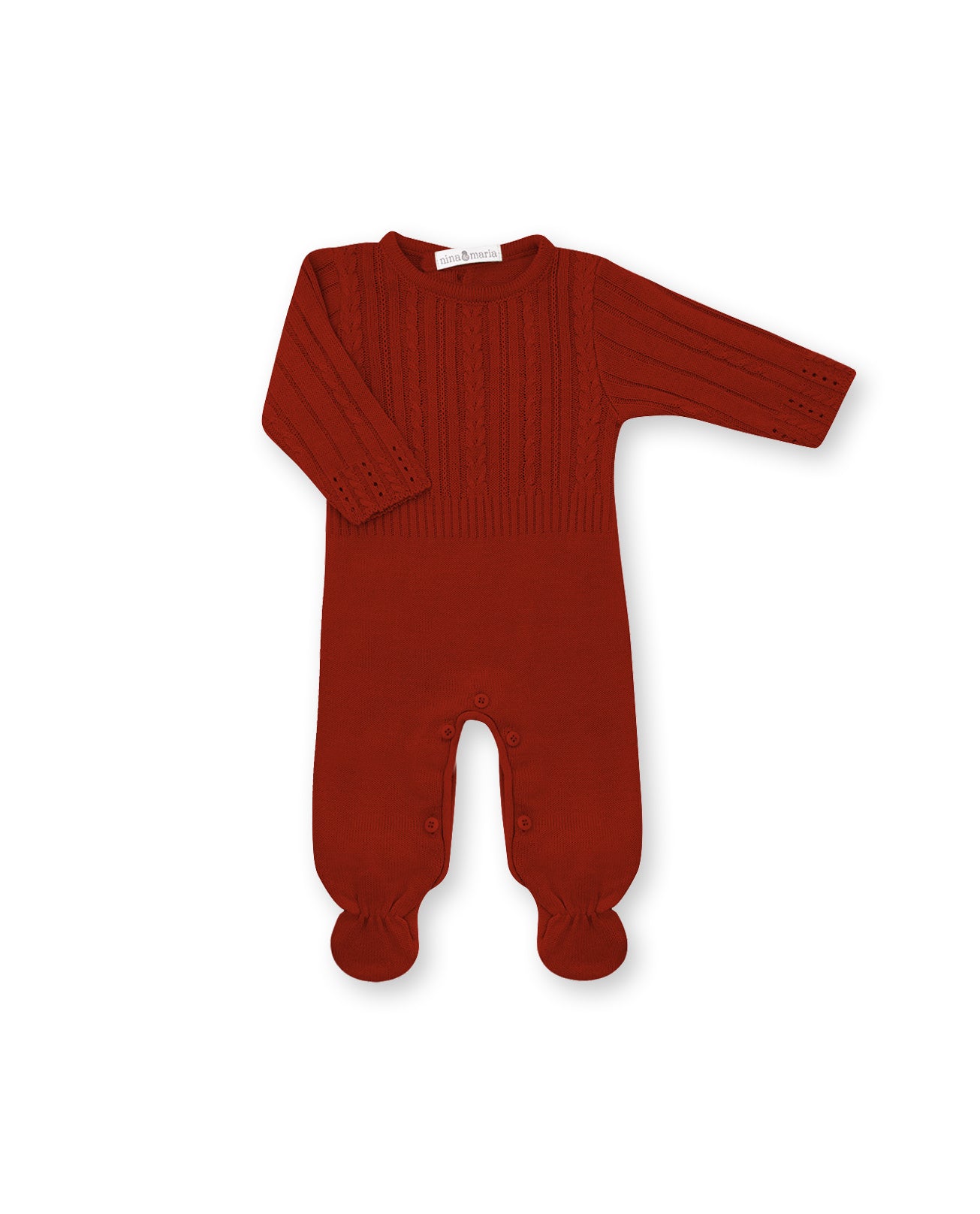 Macacão Braid Vermelho - Nina & Maria Baby Store