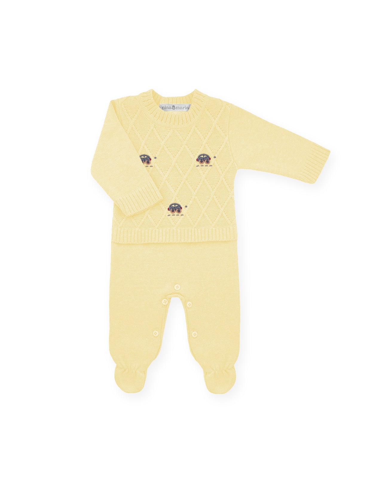 Macacão Carrinho Amarelo - Nina & Maria Baby Store