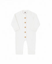 Macacão Magnético Canelado - Branco - Nina & Maria Baby Store