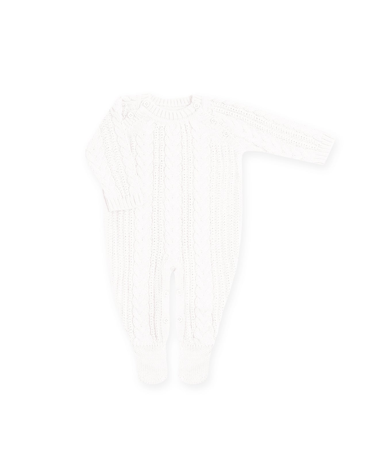 Saída de Maternidade Trançada Branca - Nina & Maria Baby Store
