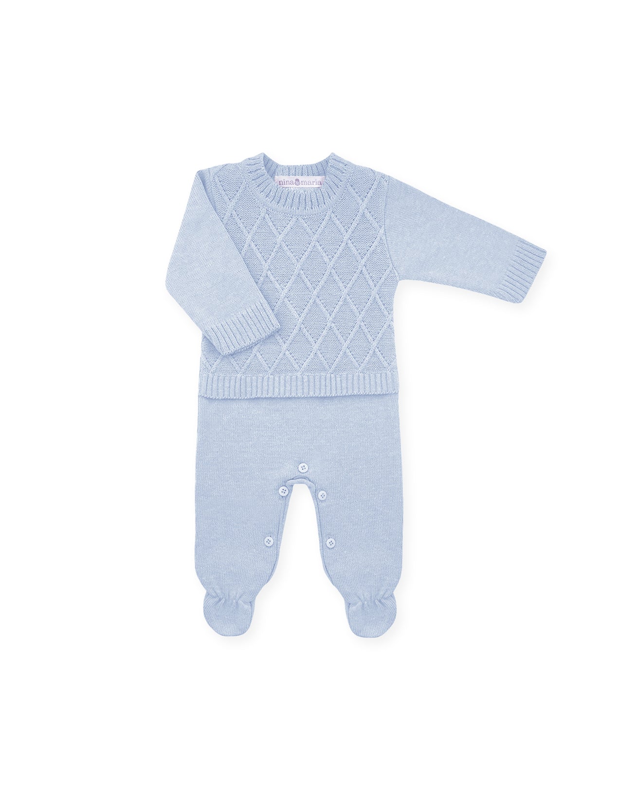Saída de Maternidade Wire Azul - Nina & Maria Baby Store