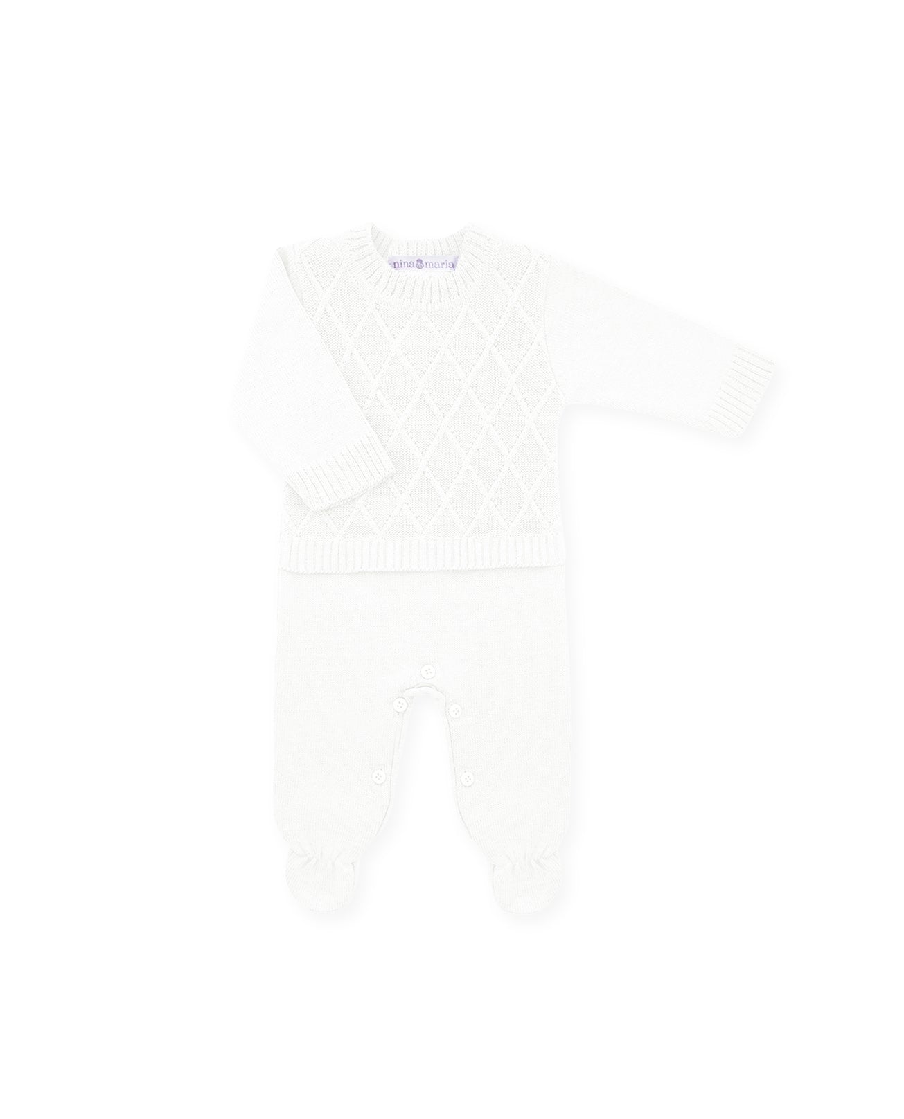 Macacão Wire Branco - Nina & Maria Baby Store