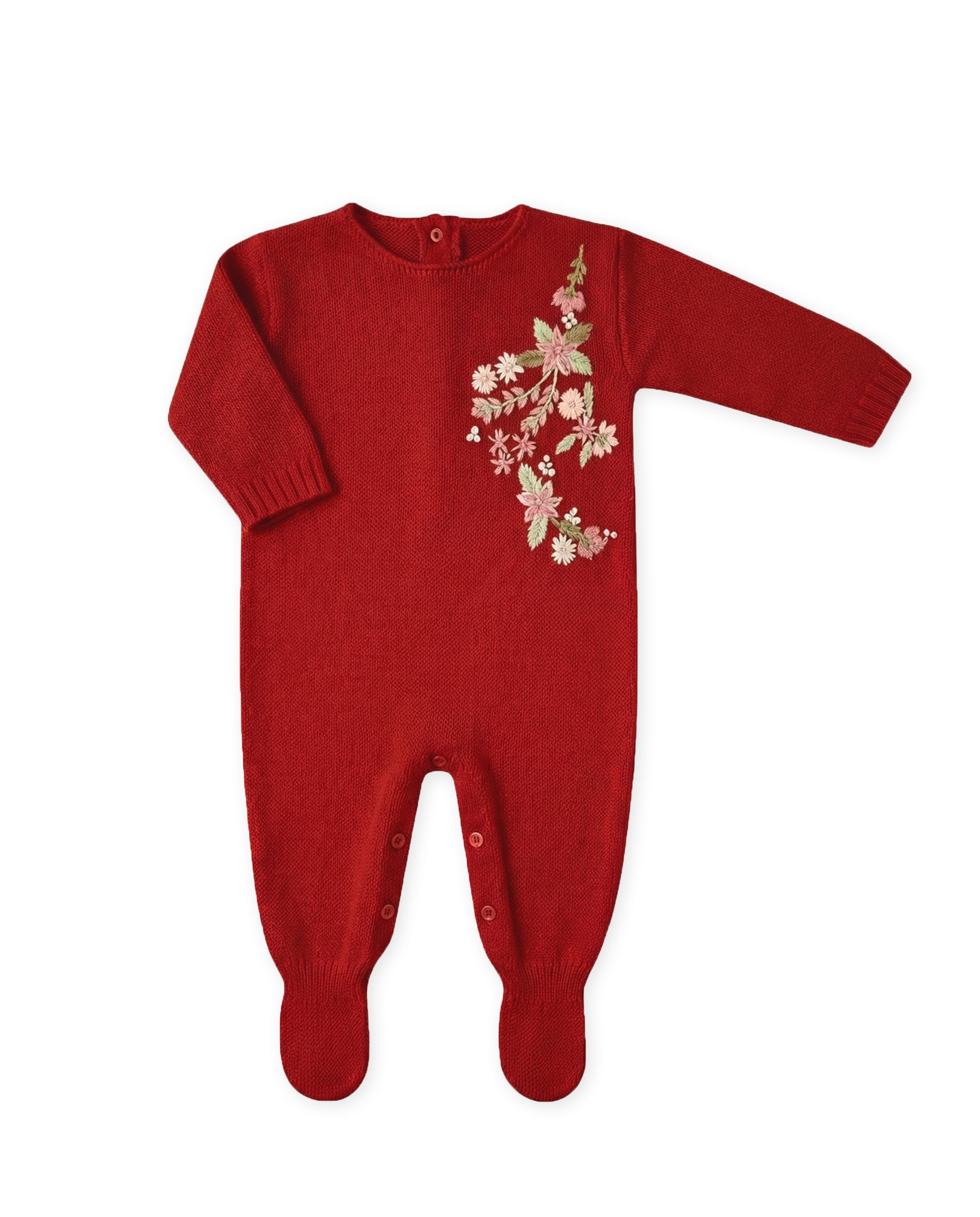 Macacão Shoulder Vermelho - Nina & Maria Baby Store