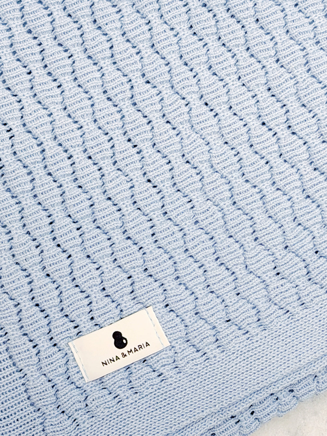Manta Colméia Azul - Nina & Maria Baby Store