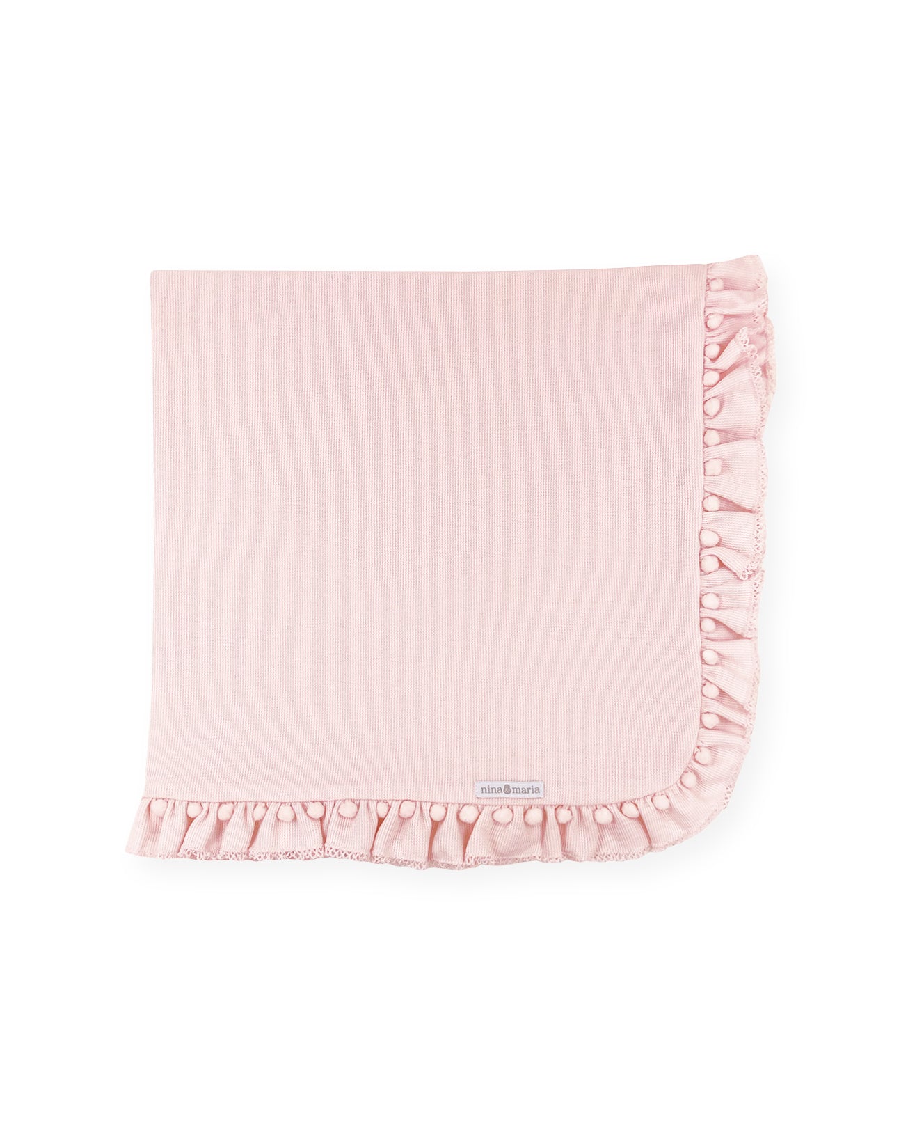 Manta Pompom Rosa - Nina & Maria Baby Store