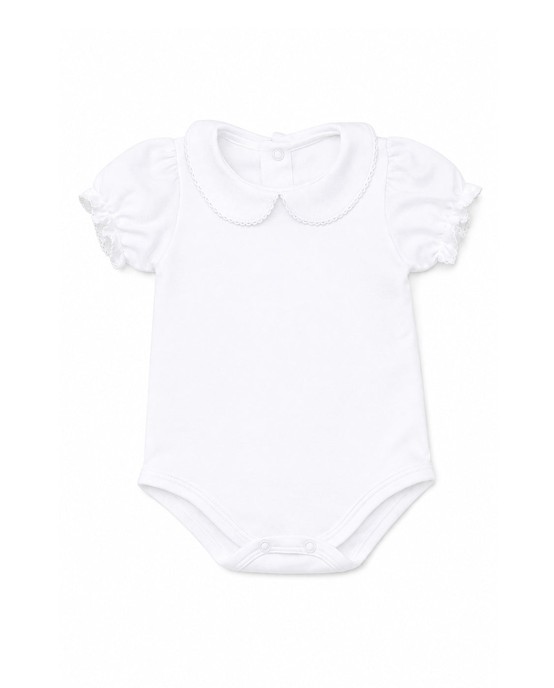 Body Feminino Manga Curta Algodão Pima Branco