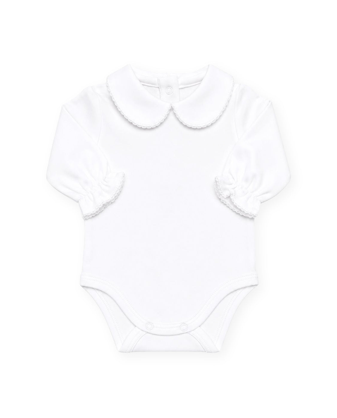 Body Feminino Manga Longa Algodão Pima Branco