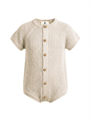 Romper Pescador Cru (magnético) - Nina & Maria Baby Store