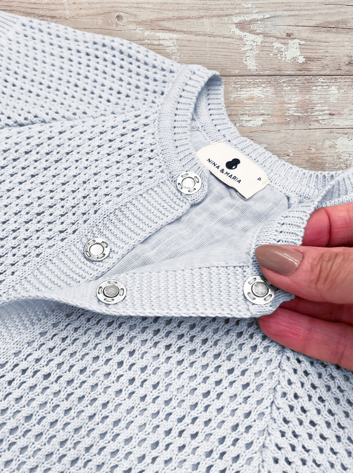 Romper Pescador Azul (magnético) - Nina & Maria Baby Store