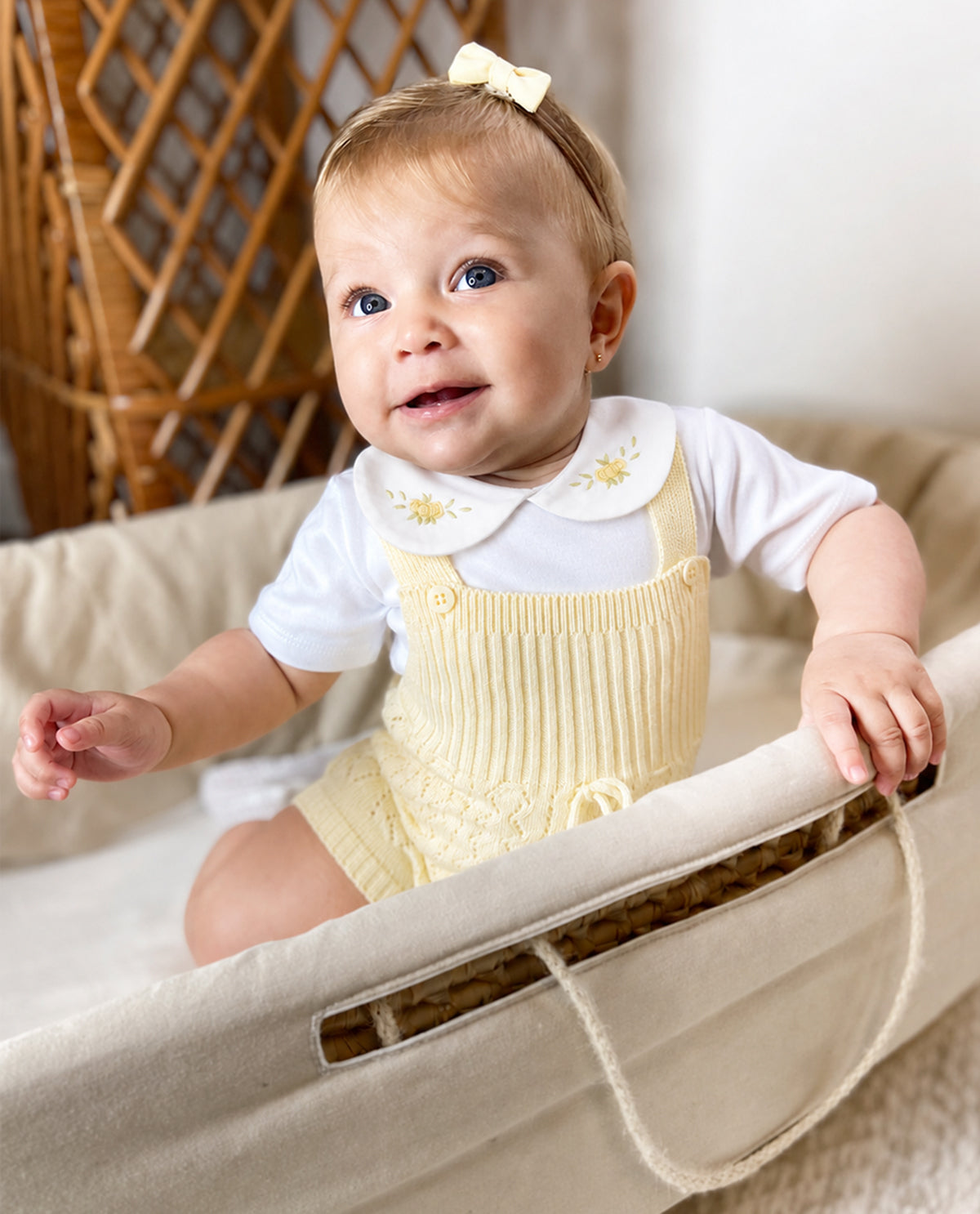 Romper Renda - Amarelo - Nina & Maria Baby Store