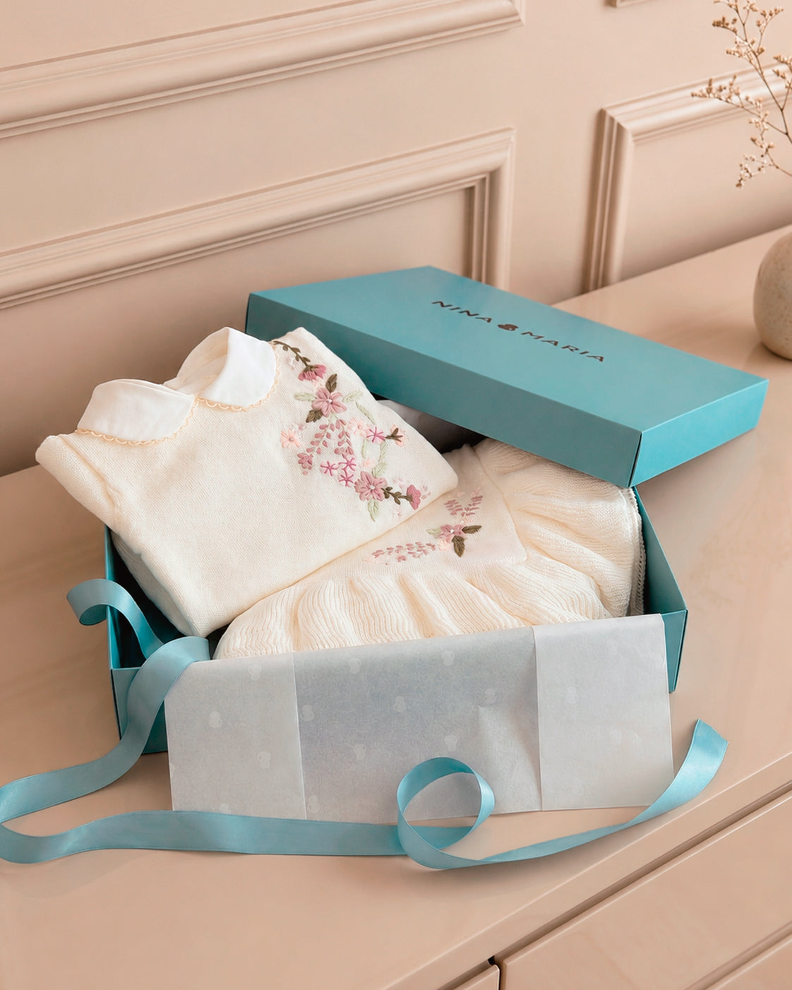 Conjunto Saída Maternidade Botânica - Off-White