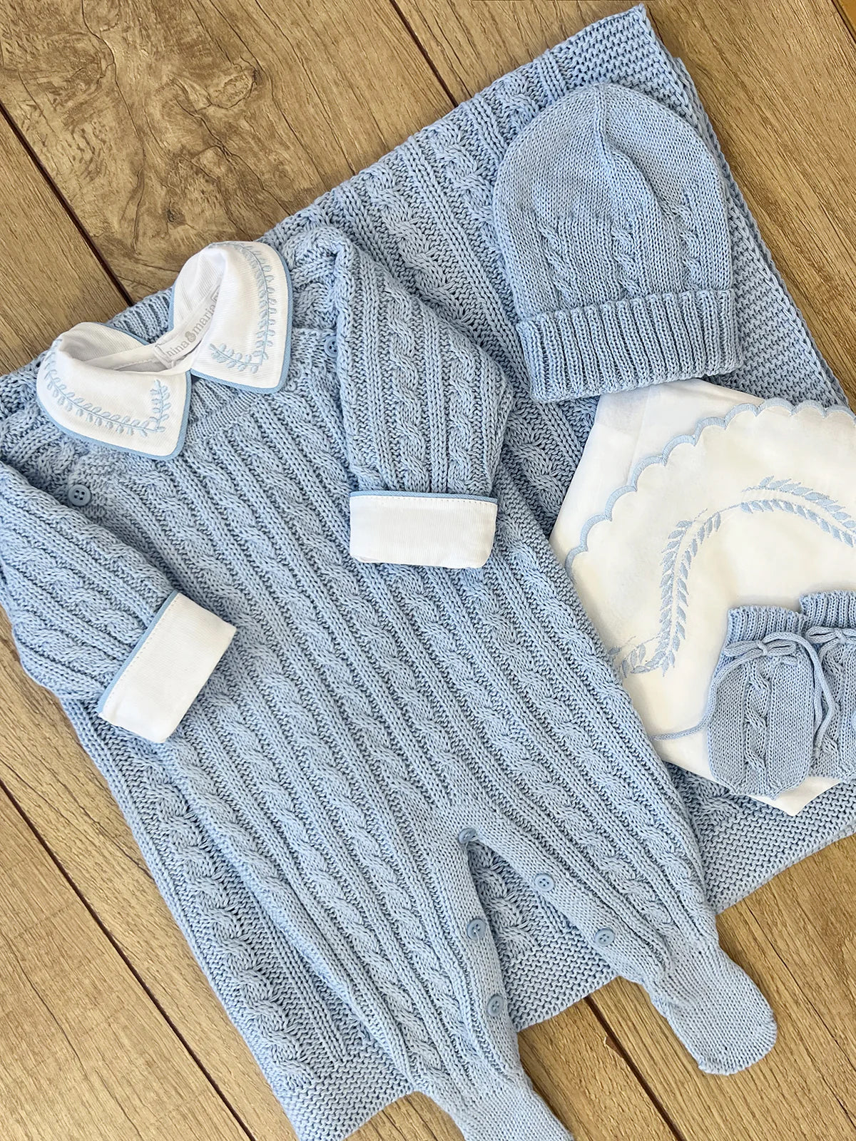 Macacão Arame Azul - Nina & Maria Baby Store