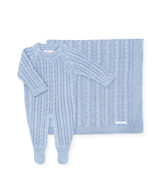 Saída de Maternidade Arame Azul - Nina & Maria Baby Store