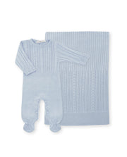 Saída de Maternidade Braid Azul - Nina & Maria Baby Store