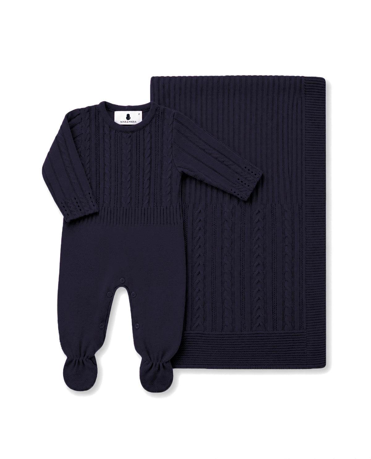 Kit Maternidade Braid Azul-Marinho