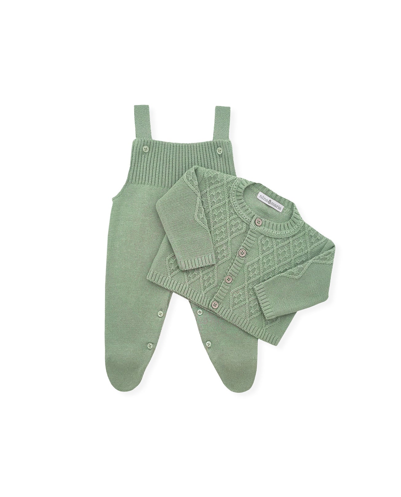 Saída Maternidade Classic Verde - Nina & Maria Baby Store