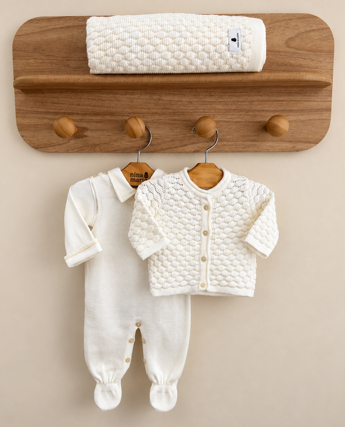 Kit Maternidade Colméia Branco - Nina & Maria Baby Store