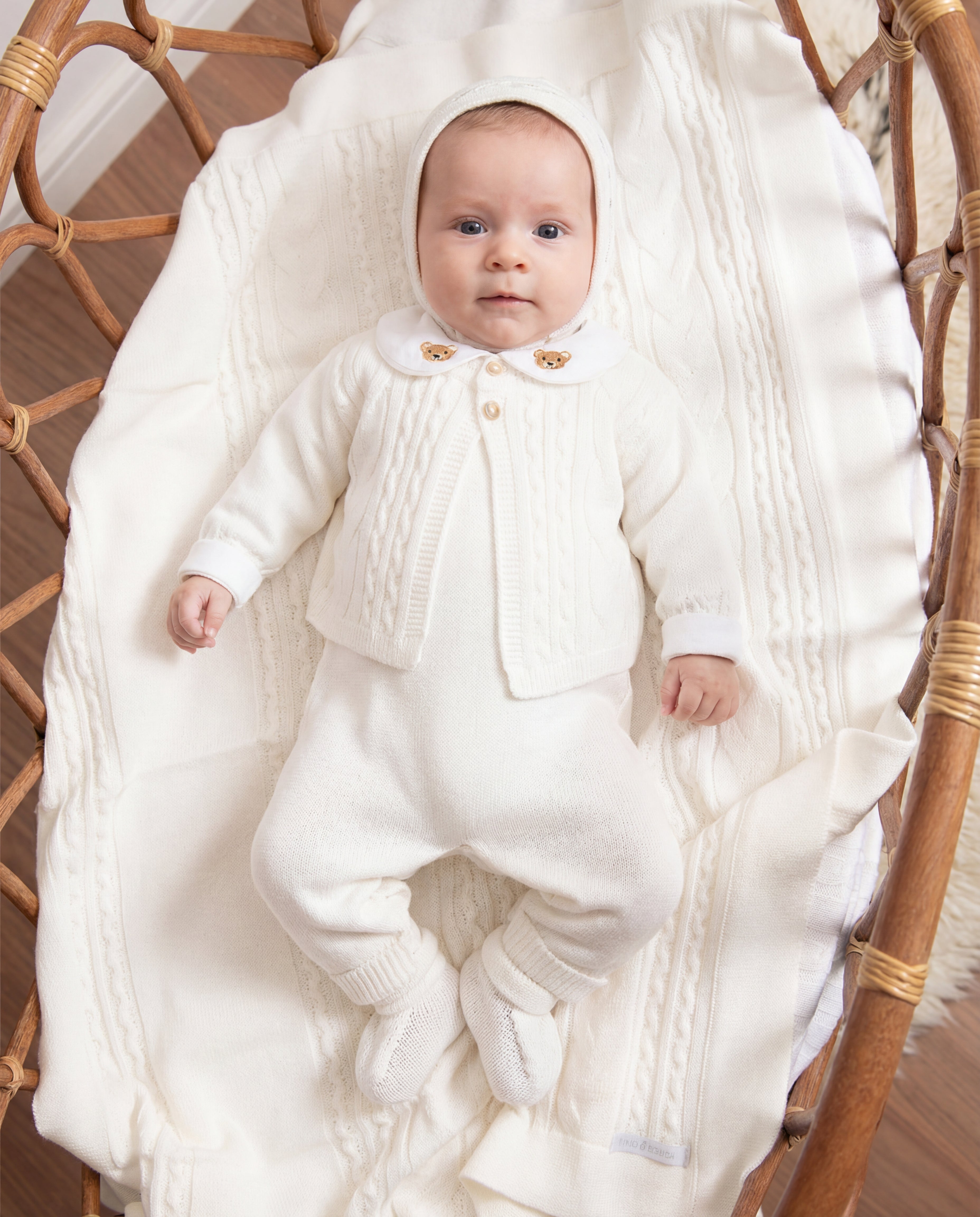 Saída Maternidade Euro Cru - Nina & Maria Baby Store