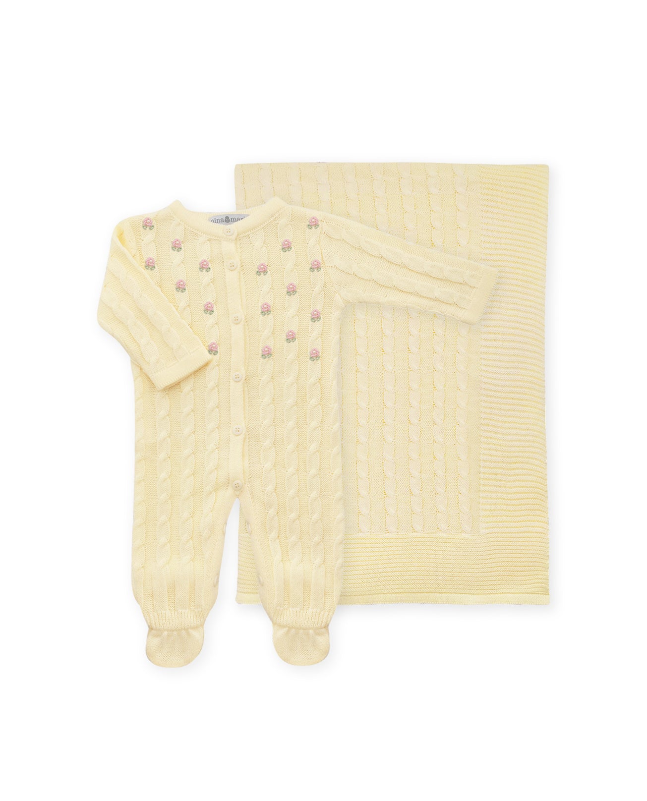 Saída de Maternidade Flores Yellow - Nina & Maria Baby Store