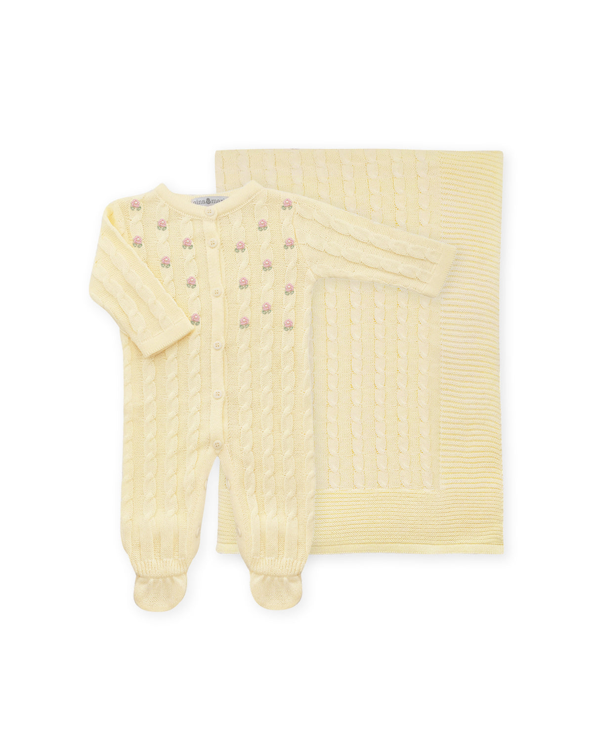Saída de Maternidade Flores Yellow - Nina & Maria Baby Store