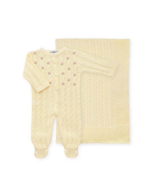 Saída de Maternidade Flores Yellow - Nina & Maria Baby Store 1305