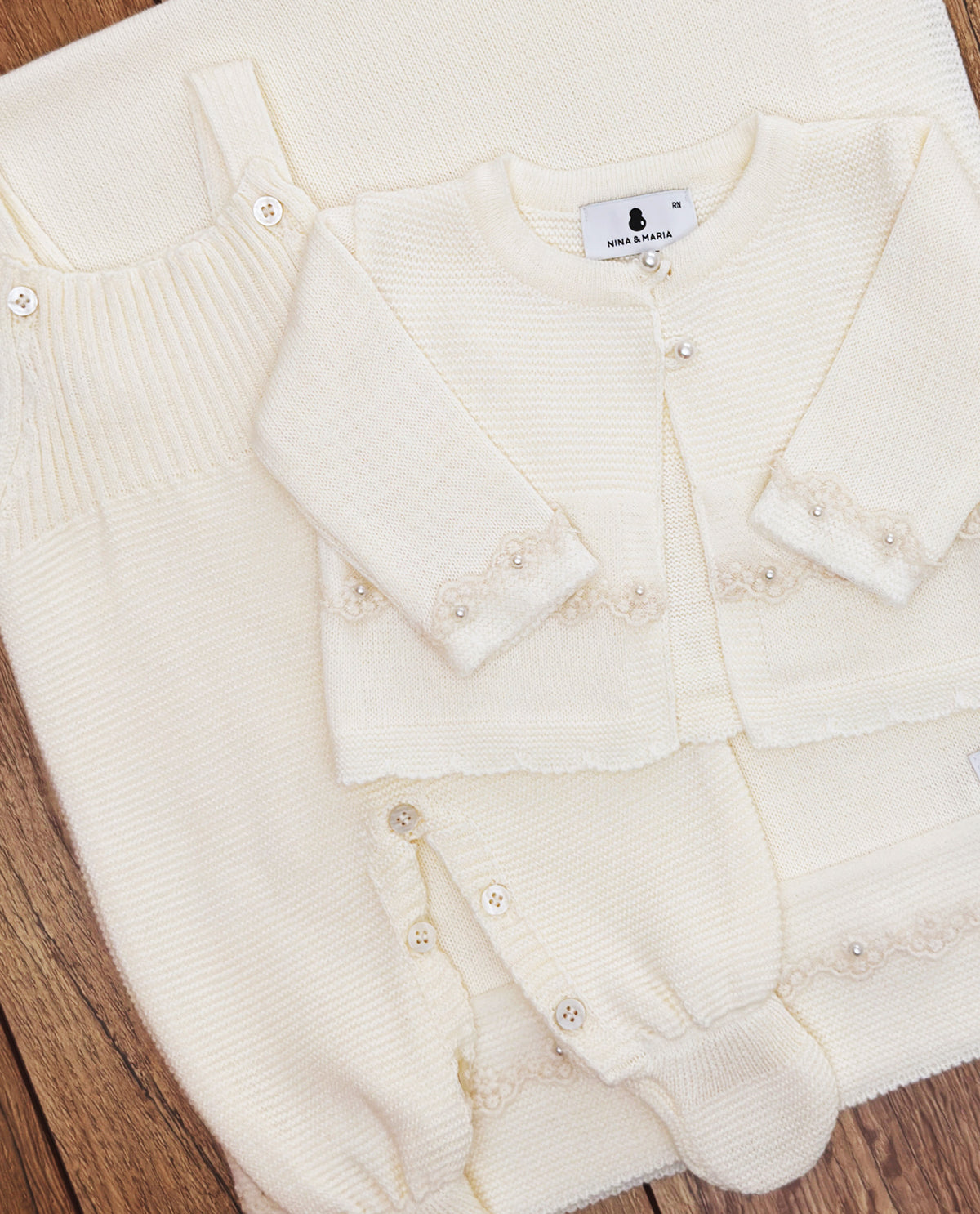 Kit Maternidade Megan Off-White - Nina & Maria Baby Store