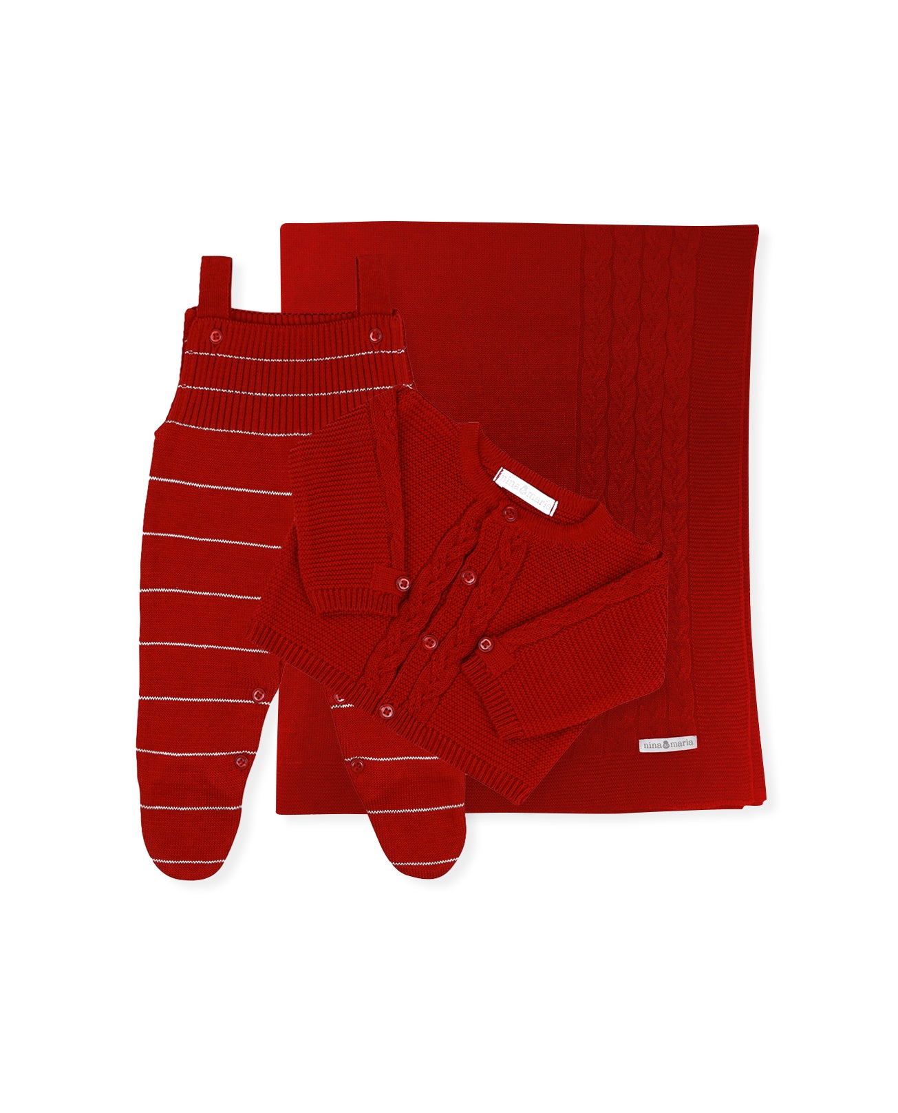 Saída de Maternidade Nautical Red - Nina & Maria Baby Store