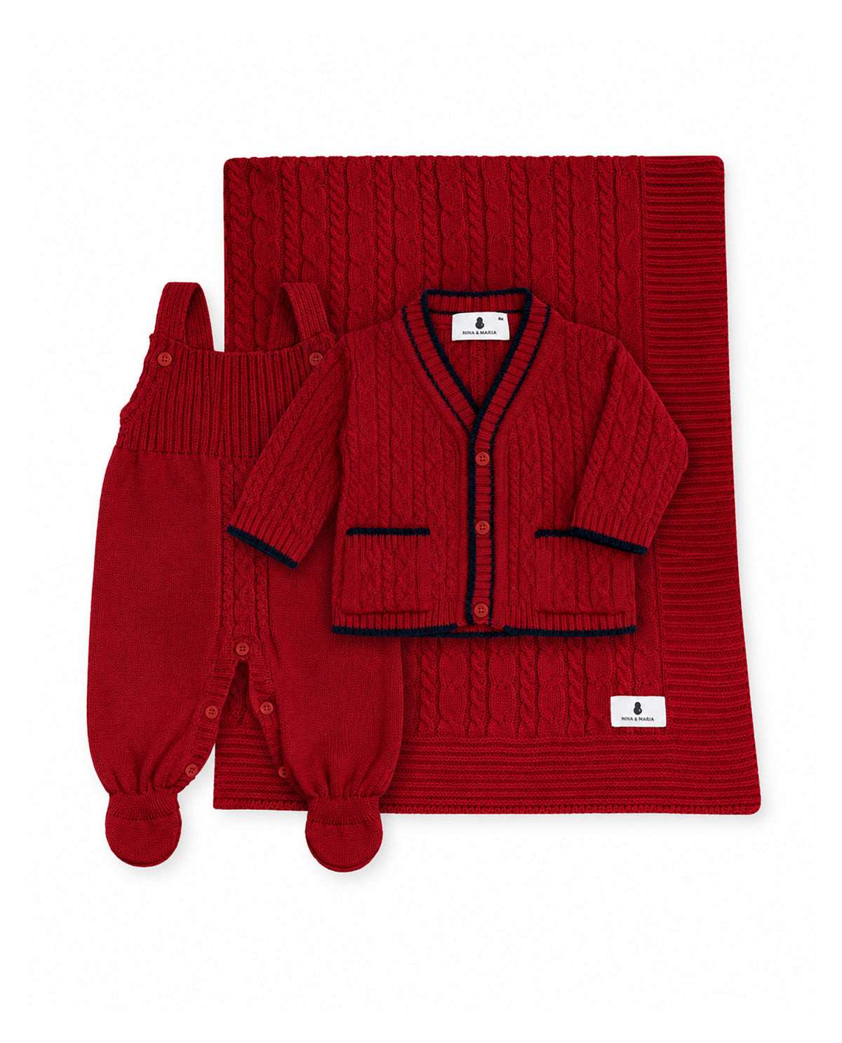 Kit Maternidade Oxford Vermelho