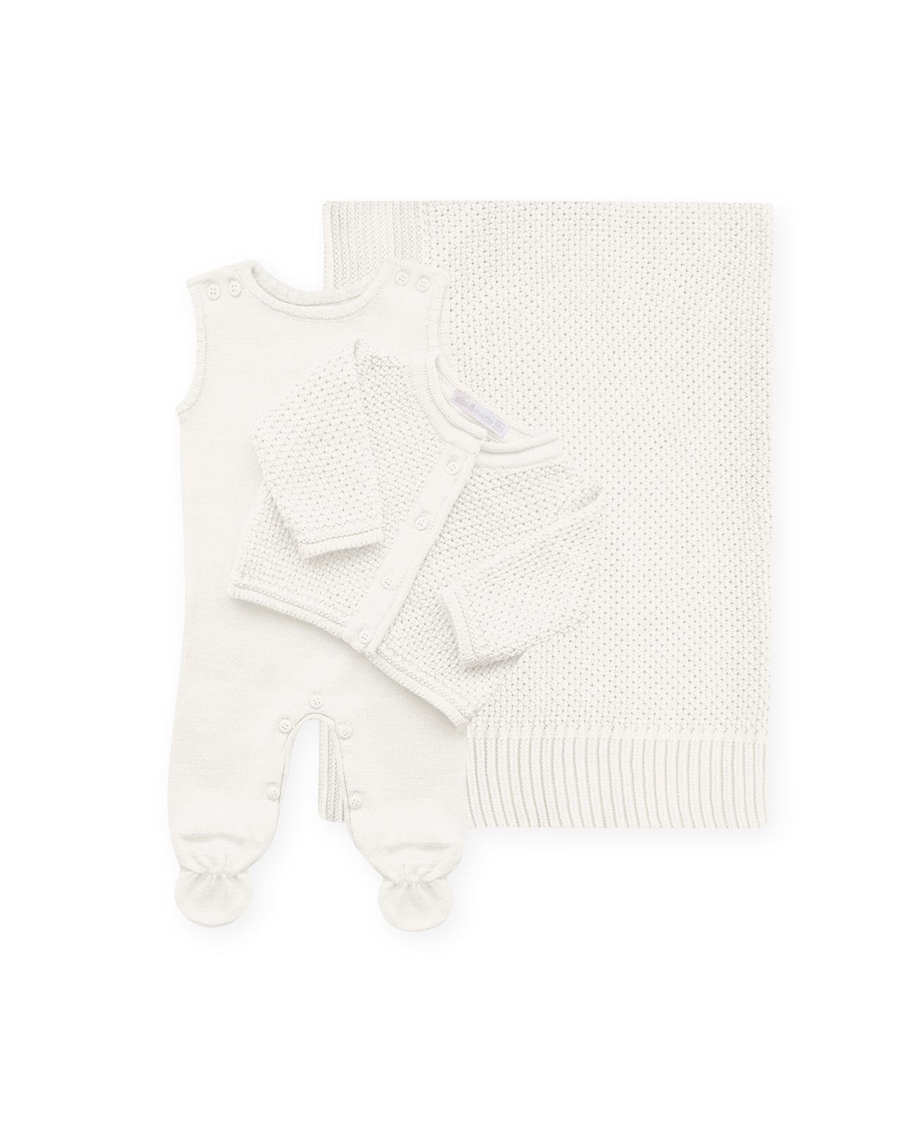 Saída Maternidade Pipoca Branca - Nina & Maria Baby Store