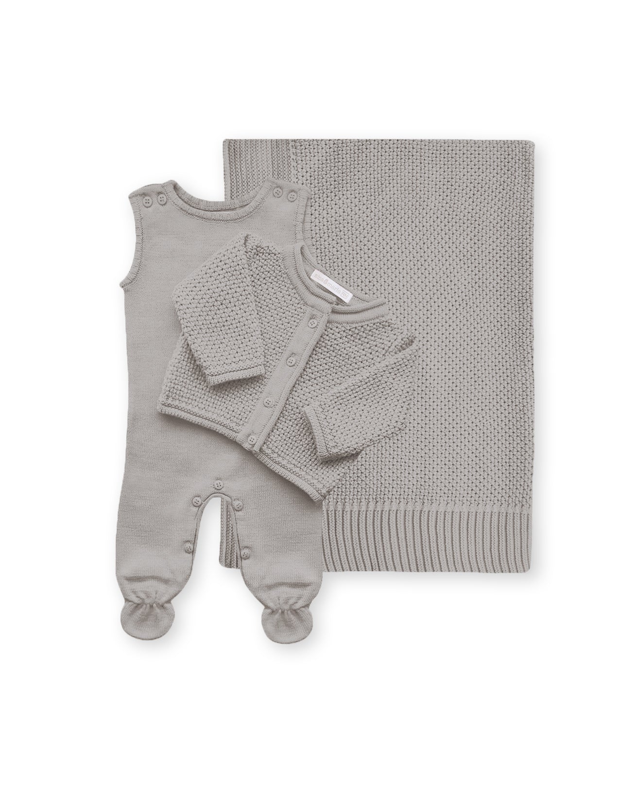Saída Maternidade Pipoca Cinza - Nina & Maria Baby Store
