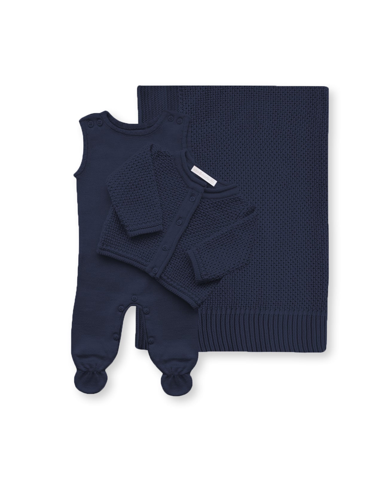Saída Maternidade Pipoca Azul Marinho - Nina & Maria Baby Store