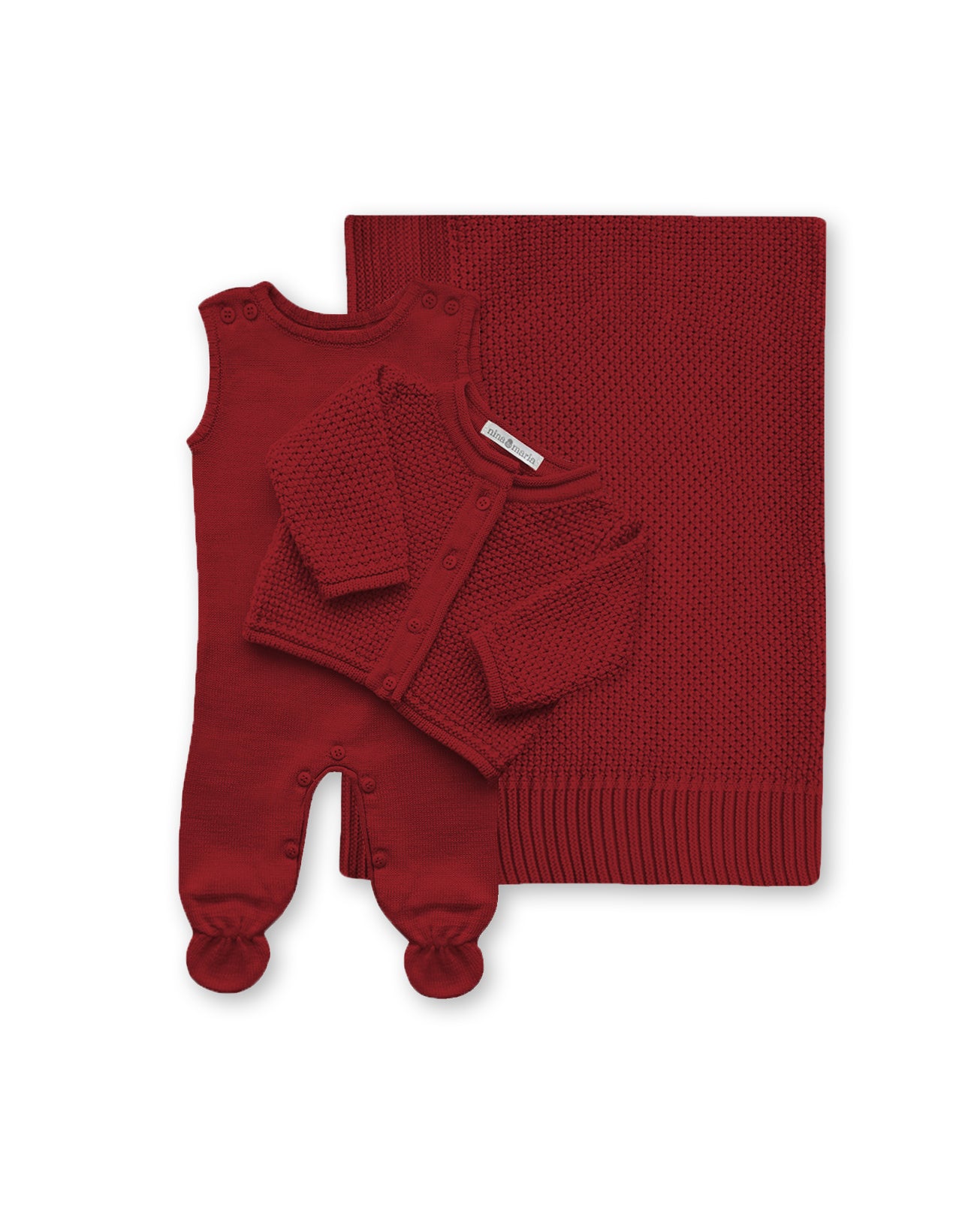 Saída Maternidade Pipoca Vermelha - Nina & Maria Baby Store