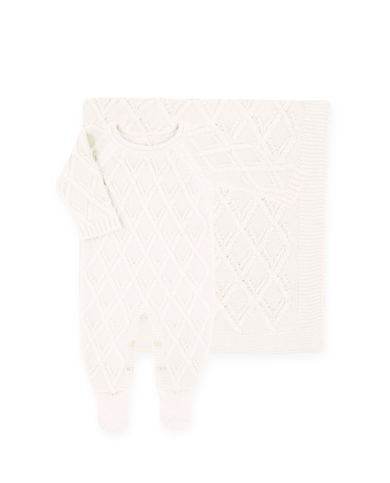 Saída de Maternidade Tela Off White - Nina & Maria Baby Store