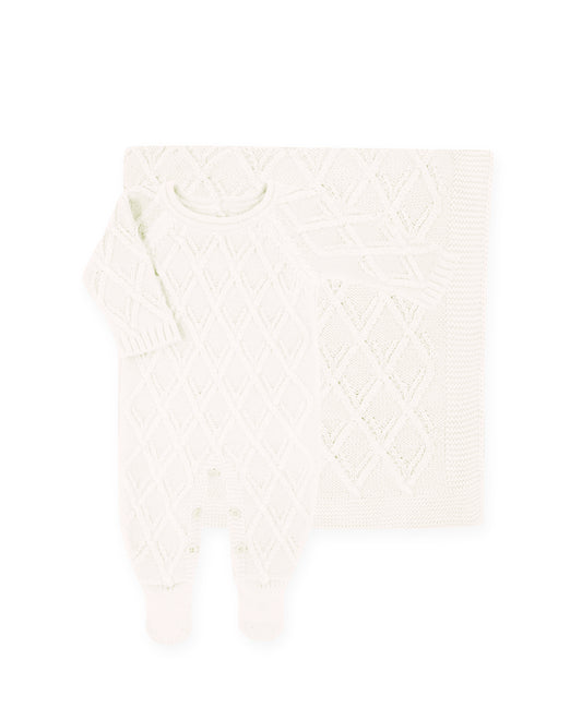 Saída de Maternidade Tela Off White 1305