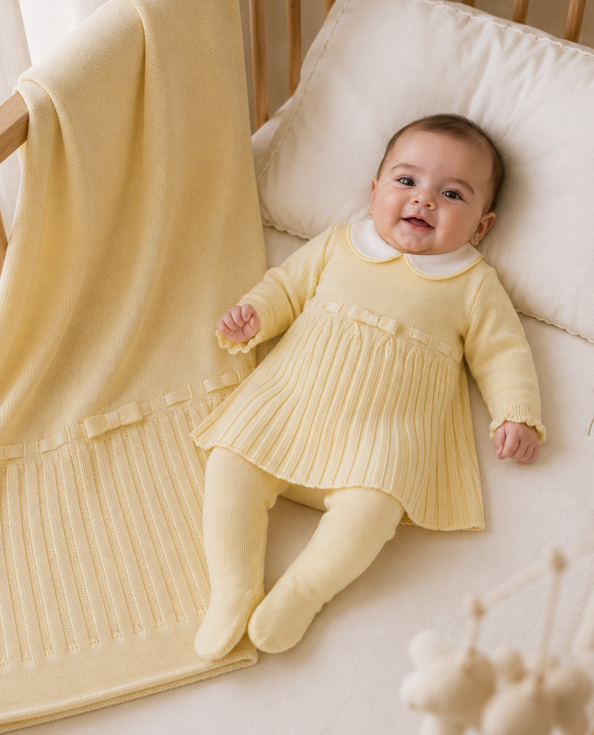 Kit Maternidade Vestido Cotelê Amarelo