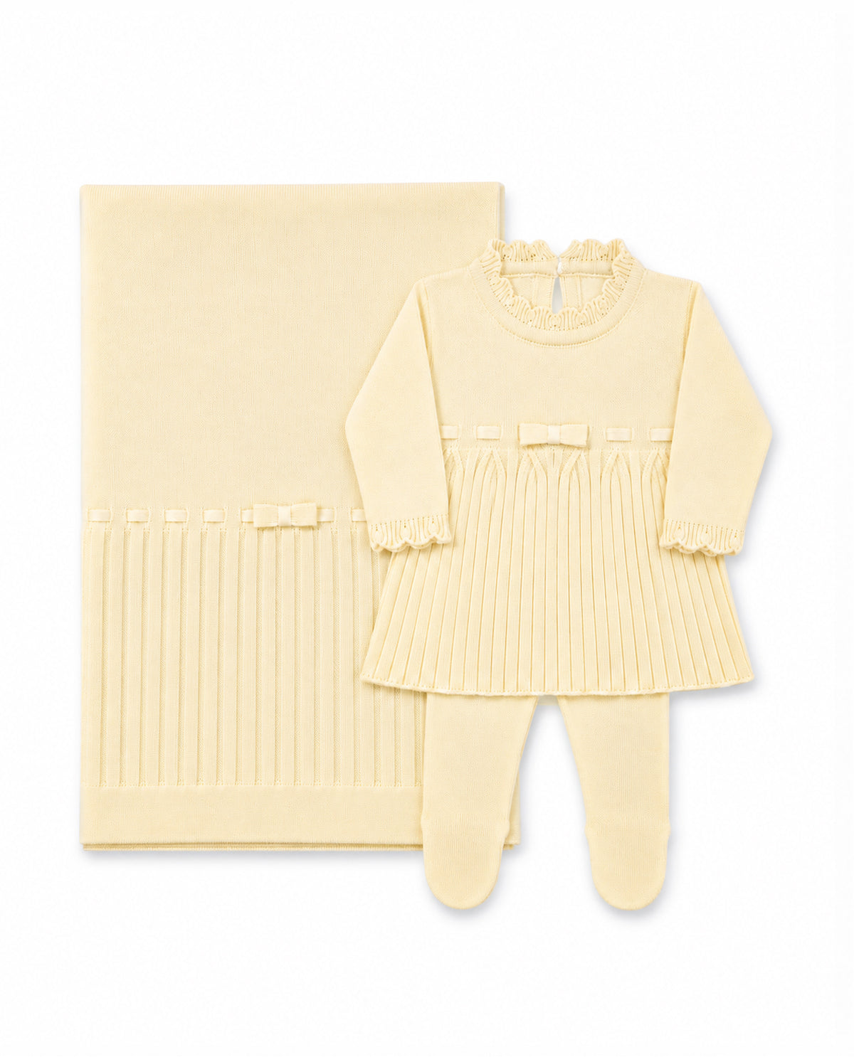 Kit Maternidade Vestido Cotelê Amarelo