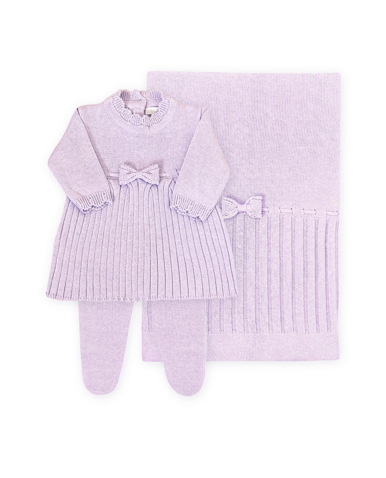 Saída Maternidade Vestido Cotelê Lilás