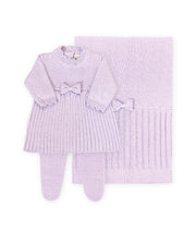 Saída Maternidade Vestido Cotelê Lilás