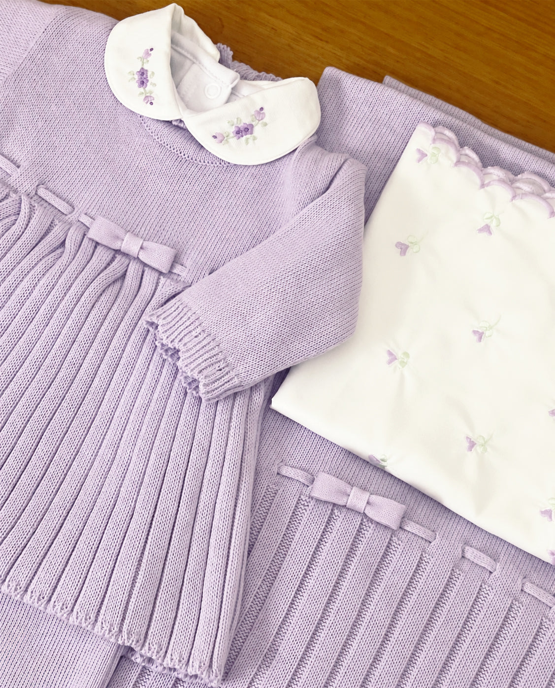 Kit Maternidade Vestido Cotelê Lilás