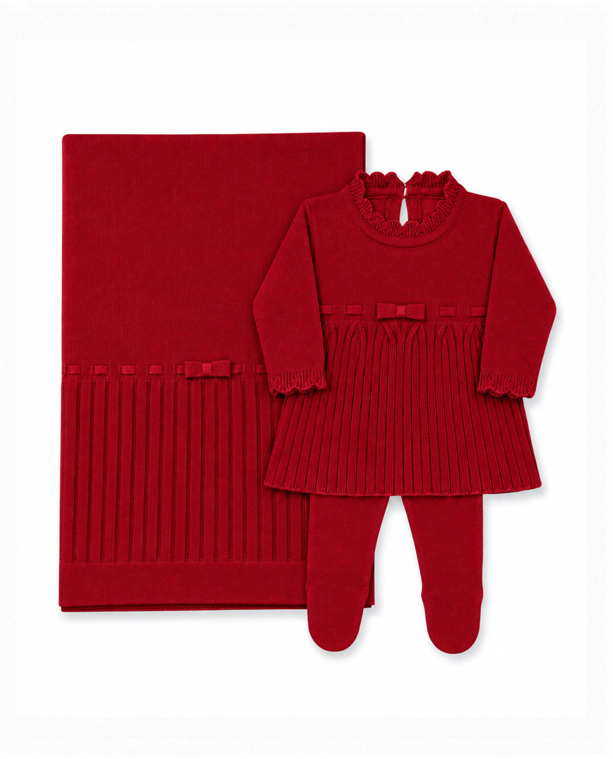 Kit Maternidade Vestido Cotelê Vermelho - Nina & Maria Baby Store