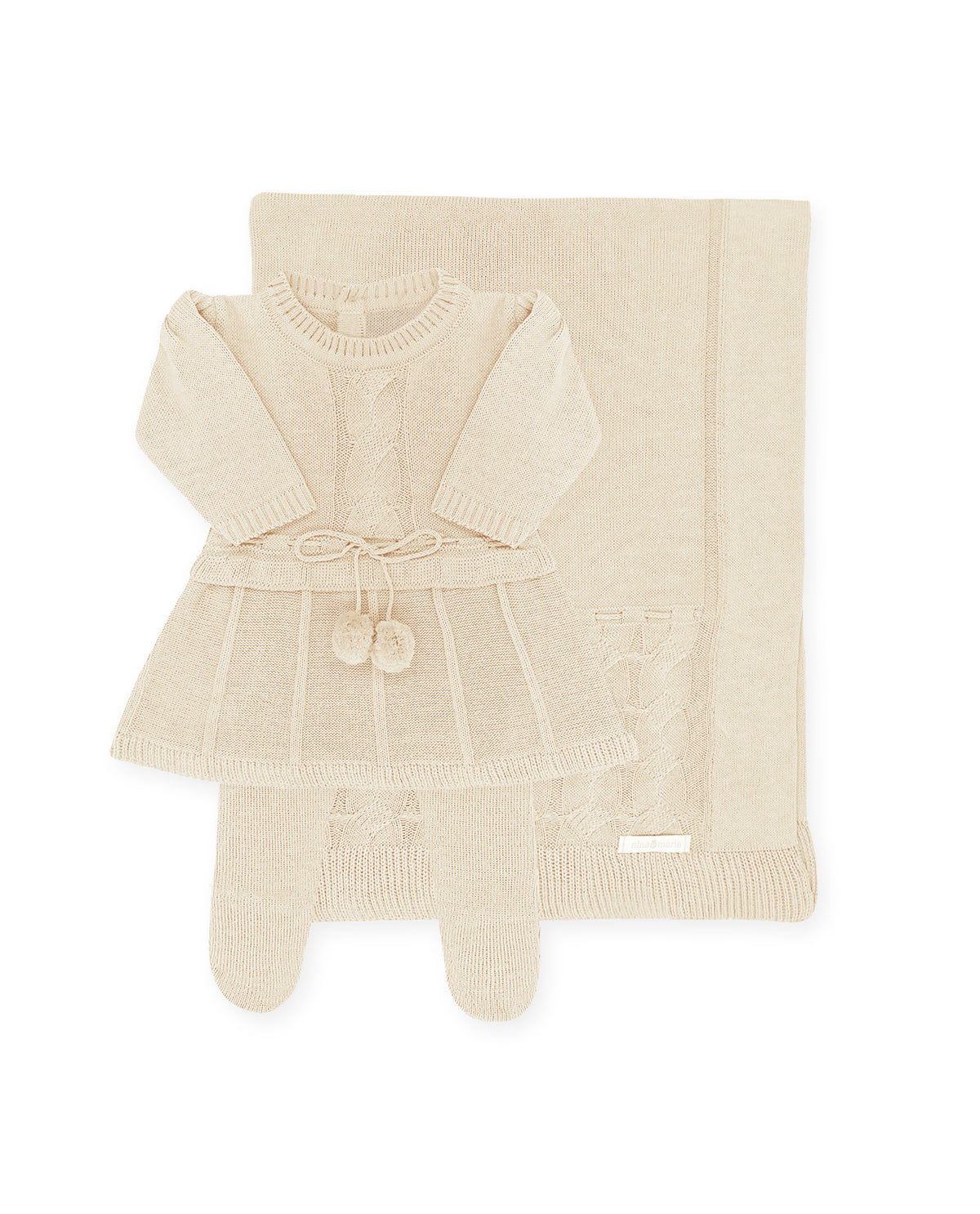 Saída Vestido Pompom Bege