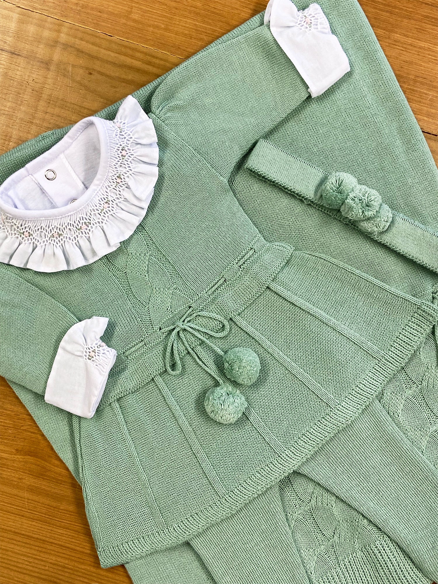 Saída Vestido Pompom Verde