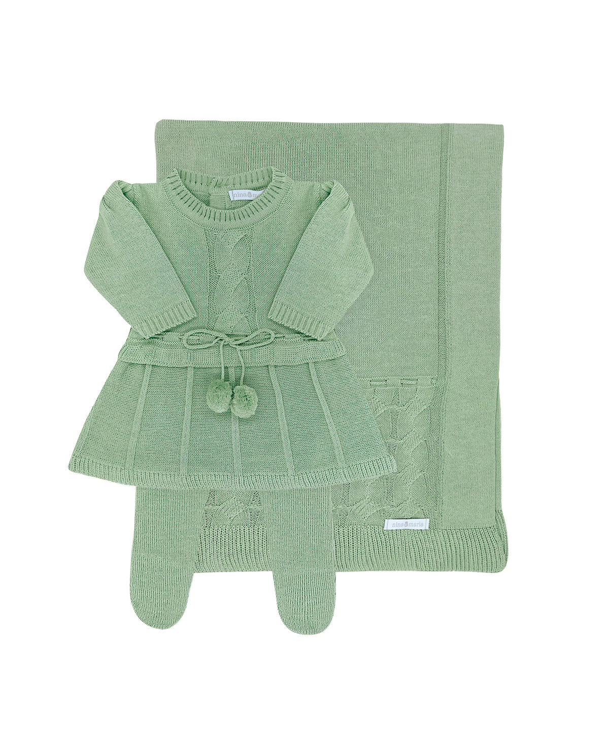 Saída Vestido Pompom Verde