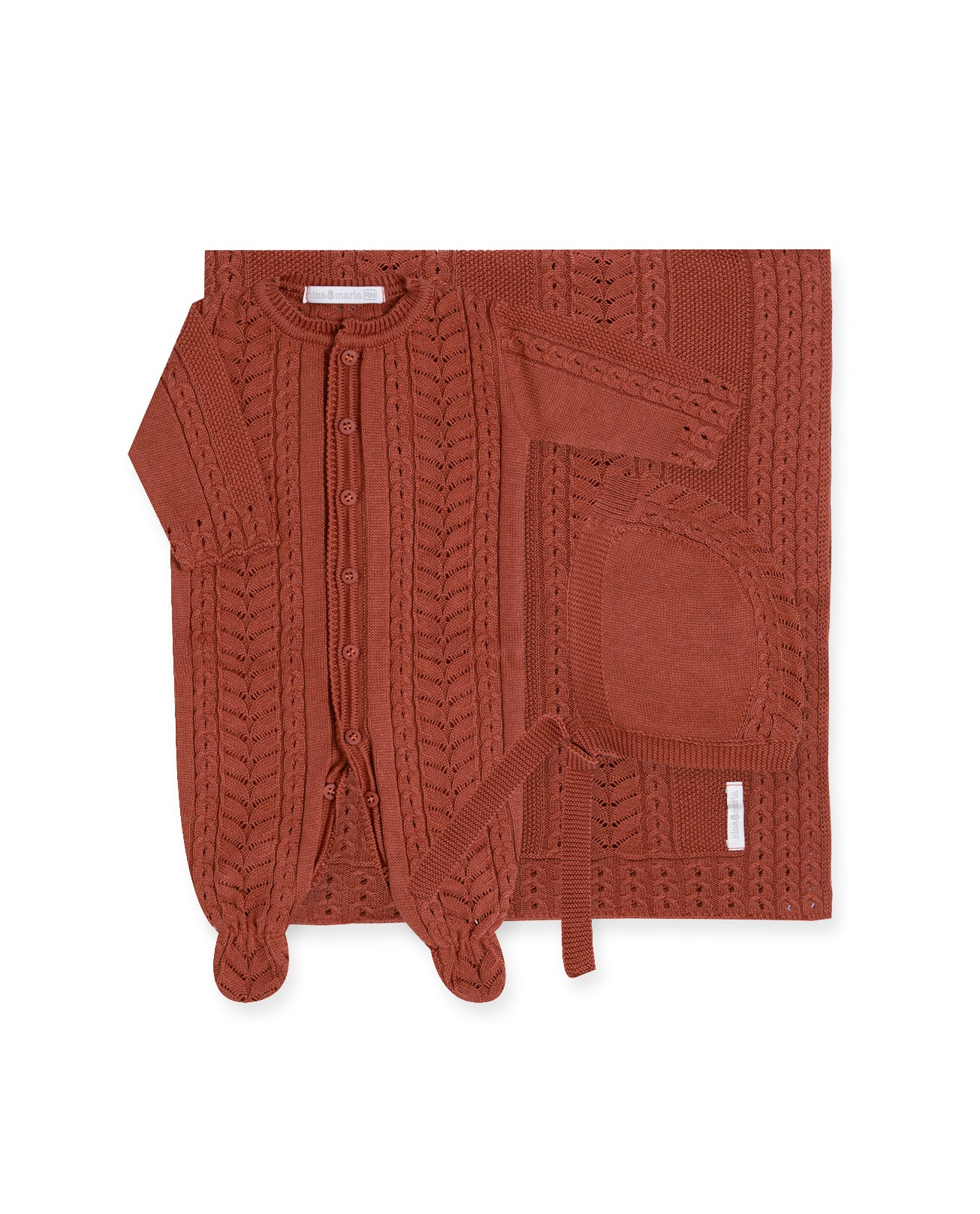 Saída de Maternidade Voyage Feminina Terracota