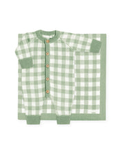 Saída de Maternidade Xadrez Verde
