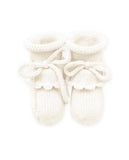 Botinha Babado Off-White Feminina